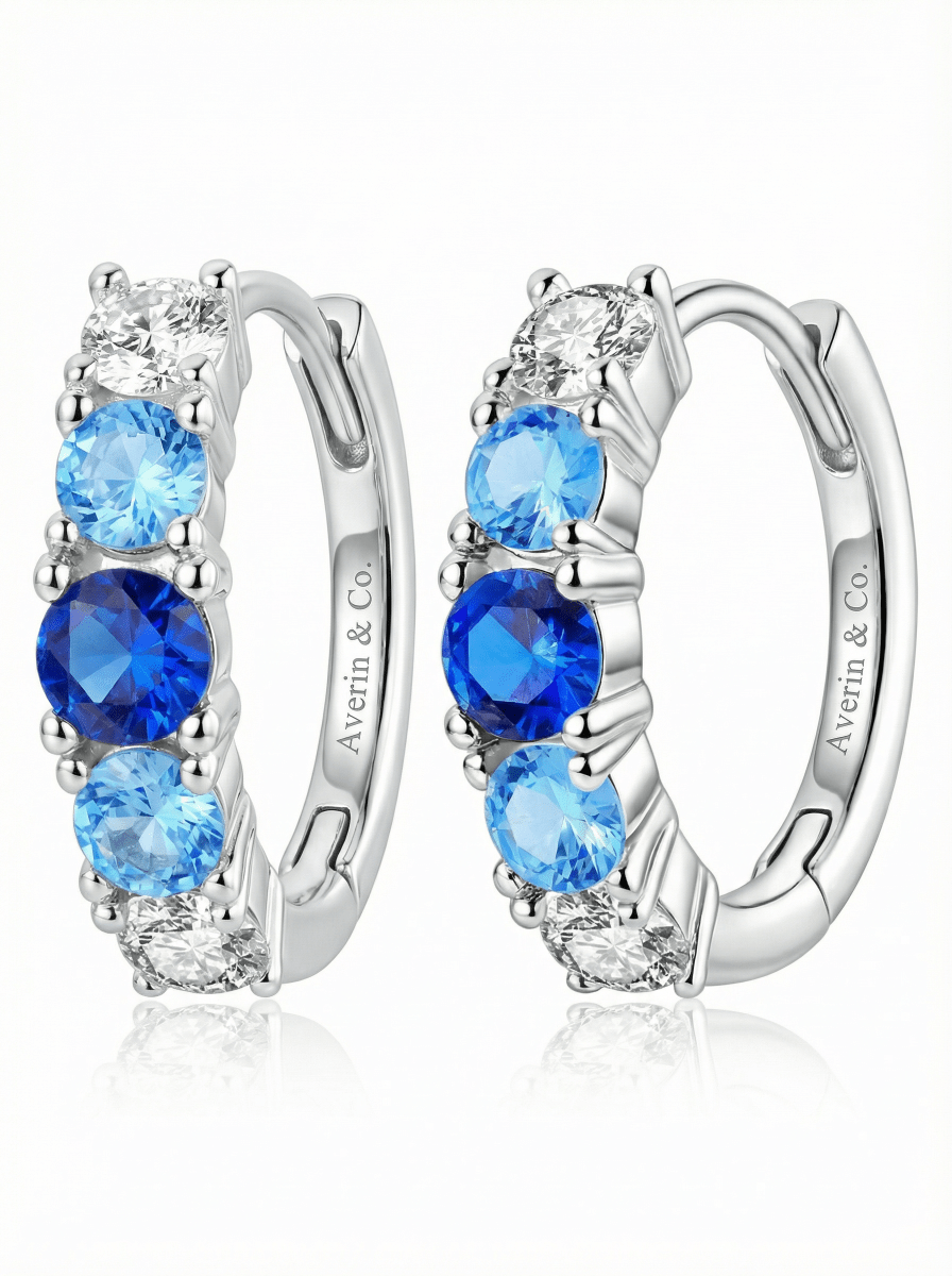 Aurora Crystal Hoops - Averin & Co. - 