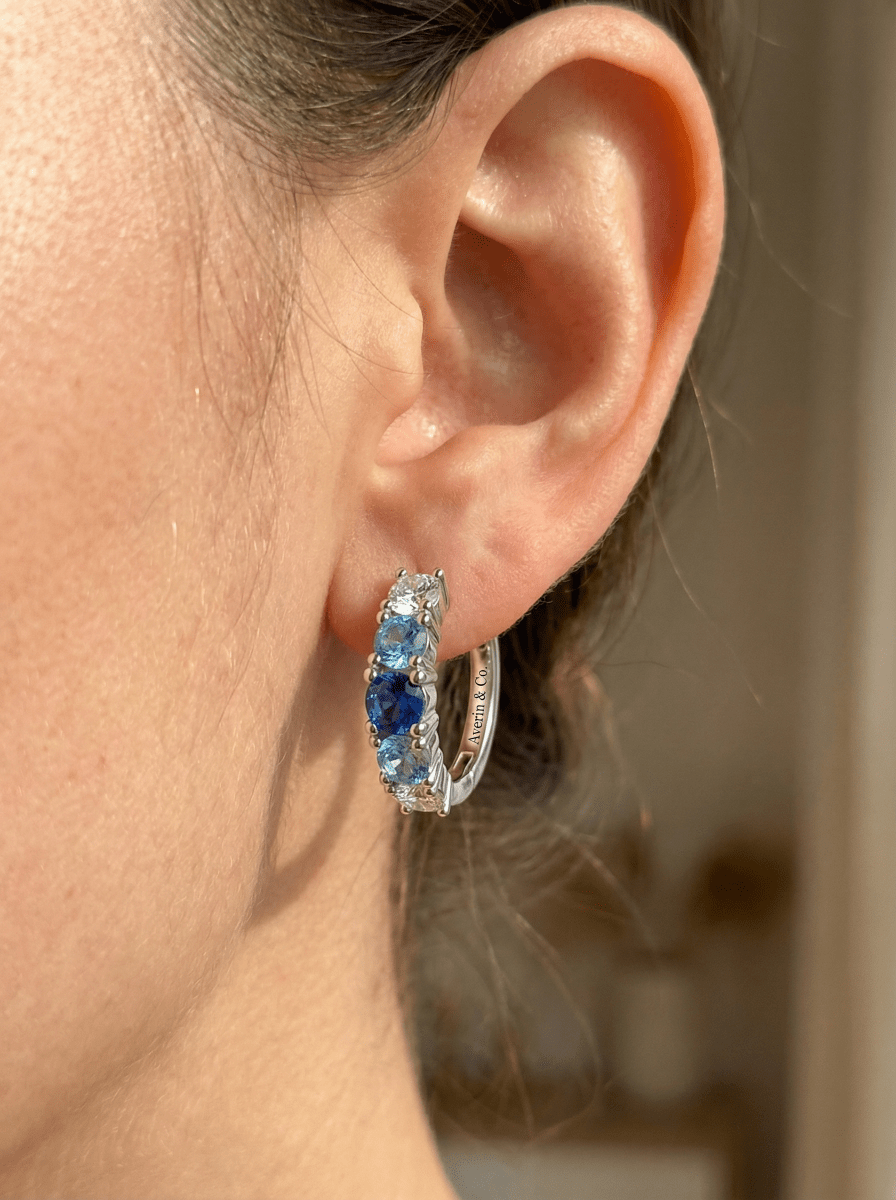 Aurora Crystal Hoops - Averin & Co. - 