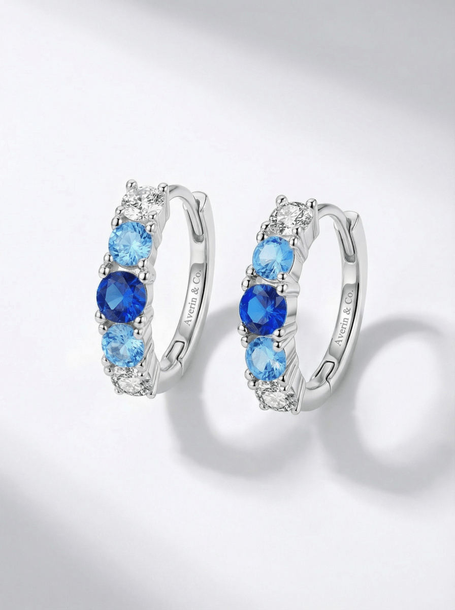 Aurora Crystal Hoops - Averin & Co. - 