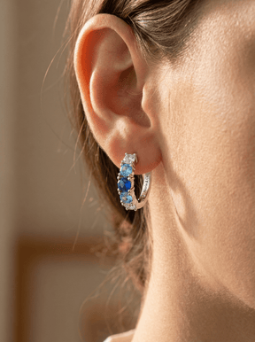 Aurora Crystal Hoops - Averin & Co. - 