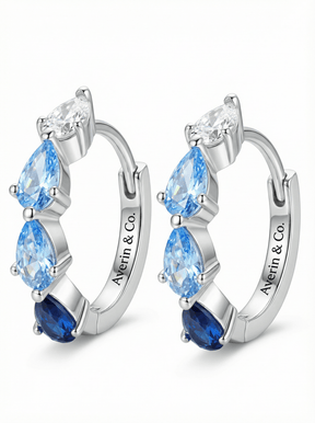 Teardrop Silver Hoops - Averin & Co. - 