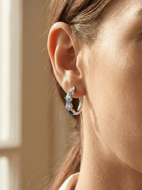 Teardrop Silver Hoops - Averin & Co. - 